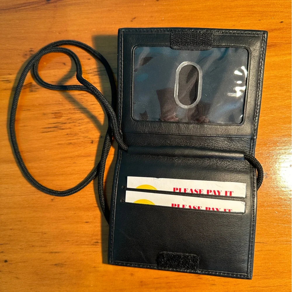 Professional Office Conference Men’s Levenger Black Card/ID Holder Organizer